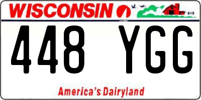WI license plate 448YGG