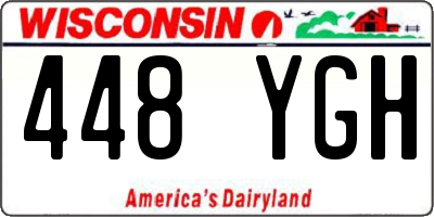WI license plate 448YGH