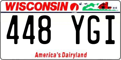 WI license plate 448YGI
