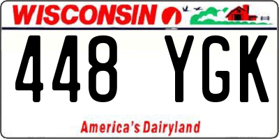 WI license plate 448YGK