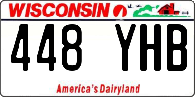 WI license plate 448YHB