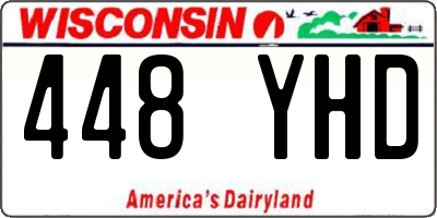 WI license plate 448YHD