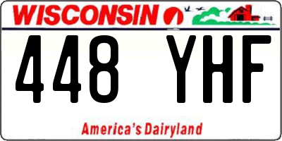 WI license plate 448YHF