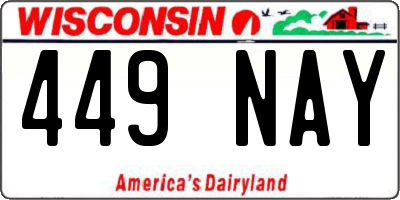 WI license plate 449NAY