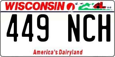 WI license plate 449NCH
