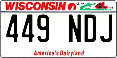 WI license plate 449NDJ