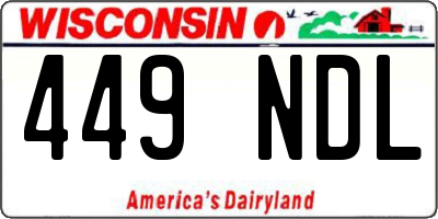 WI license plate 449NDL