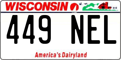 WI license plate 449NEL