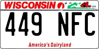 WI license plate 449NFC