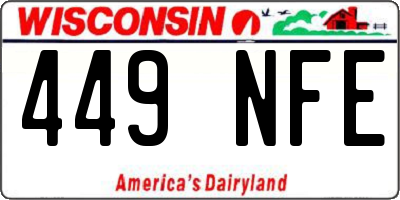 WI license plate 449NFE