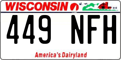 WI license plate 449NFH