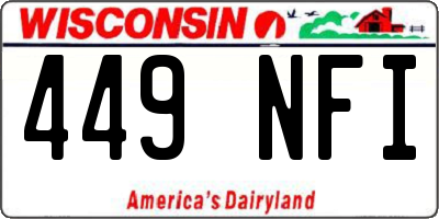 WI license plate 449NFI