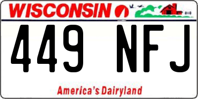 WI license plate 449NFJ