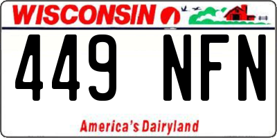 WI license plate 449NFN