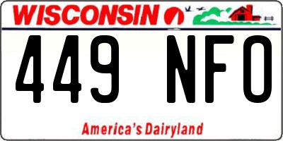 WI license plate 449NFO