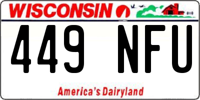 WI license plate 449NFU