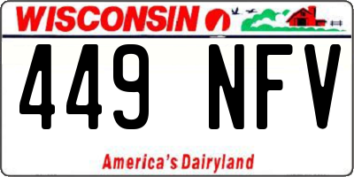 WI license plate 449NFV
