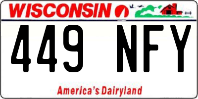 WI license plate 449NFY
