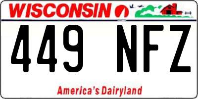 WI license plate 449NFZ