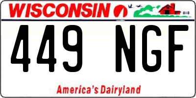 WI license plate 449NGF