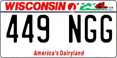 WI license plate 449NGG