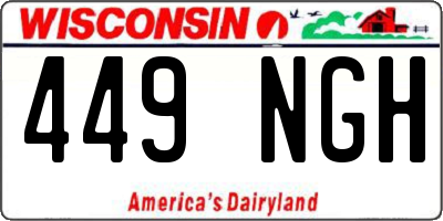 WI license plate 449NGH