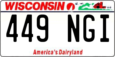WI license plate 449NGI