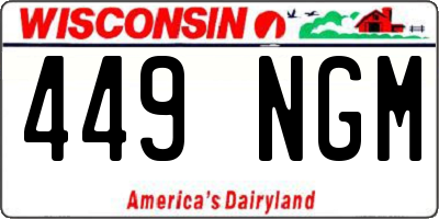 WI license plate 449NGM