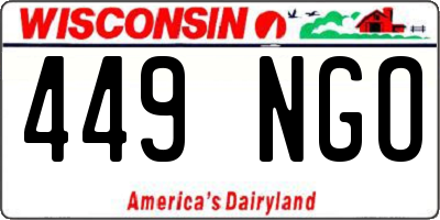 WI license plate 449NGO