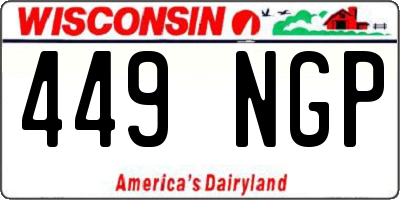 WI license plate 449NGP