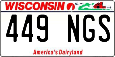 WI license plate 449NGS