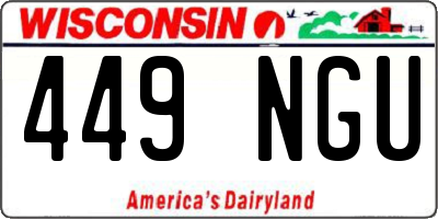 WI license plate 449NGU