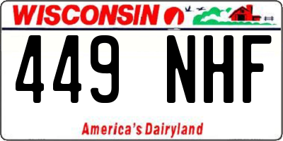 WI license plate 449NHF