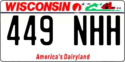 WI license plate 449NHH