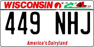 WI license plate 449NHJ