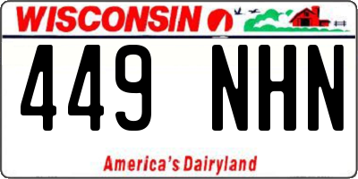 WI license plate 449NHN