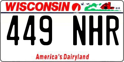 WI license plate 449NHR