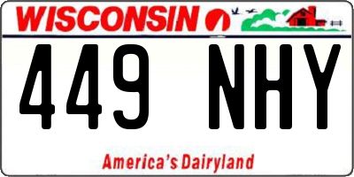 WI license plate 449NHY
