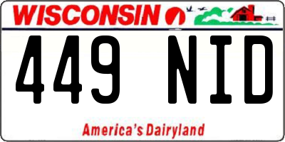 WI license plate 449NID