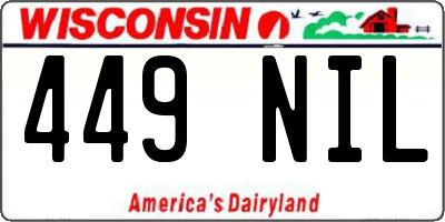 WI license plate 449NIL