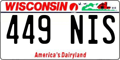 WI license plate 449NIS