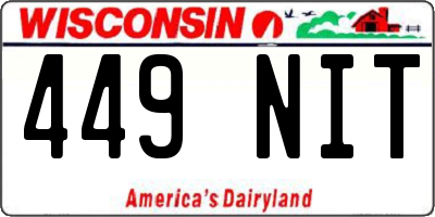 WI license plate 449NIT