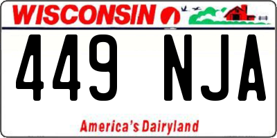 WI license plate 449NJA