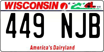 WI license plate 449NJB