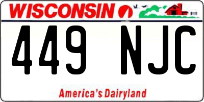 WI license plate 449NJC