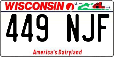 WI license plate 449NJF