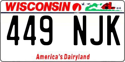 WI license plate 449NJK