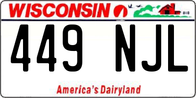 WI license plate 449NJL