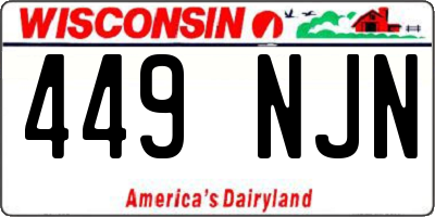 WI license plate 449NJN