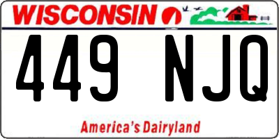 WI license plate 449NJQ